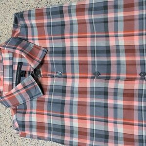 JOHN VARVATOS  Madras Shirt Sleeve Shirt for Men